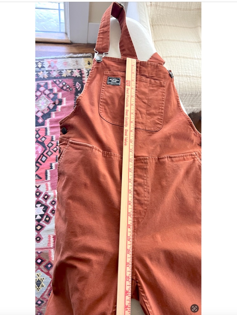 WILDFANG The Essential Overall in Burnt Orange - S - Picture 12 of 13